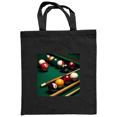 Stoffpose Pool biljard ball spill snooker 8 ball rack retro sport design grønt bord klubb bar spillrom kunst