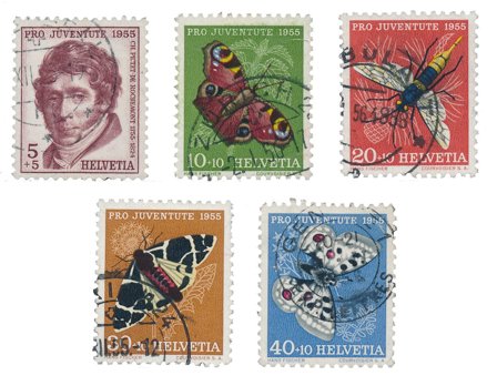 Schweiz 1955 - MICHEL 618/22 - Stemplet