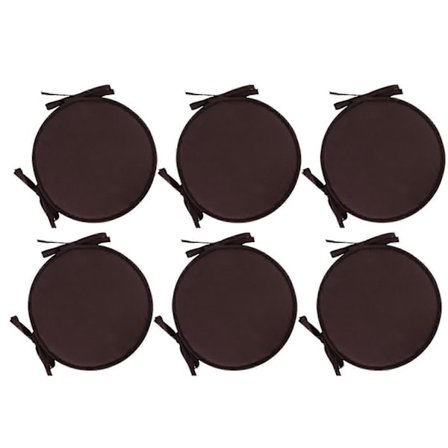 Cushs Patio Hjemme Indendørs/udendørs Stol Hynder Runde Sened Spisestol Orange Eu, 4 stk. Aespa