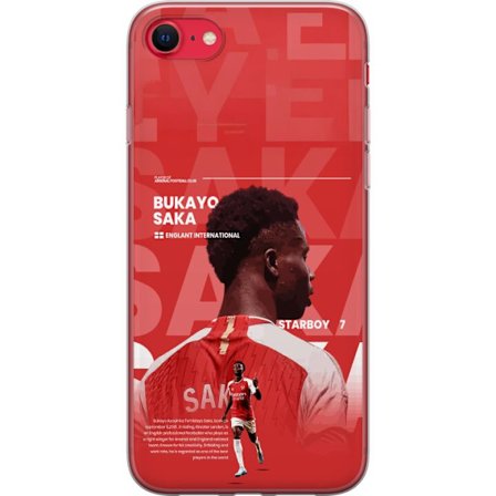 Yhteensopiva Puhelinkuori Apple iPhone SE (2020) Bukayo Saka Arsenal Englanti 16 apurahaa ylpeä vamma jalkapallo laitahyökkääjä nopea tekniikka t