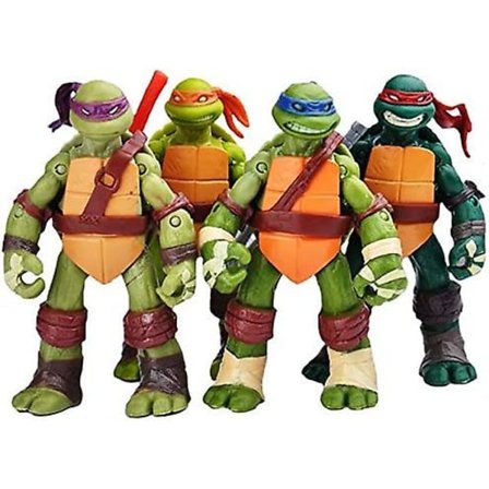 Ninja Turtles 4 kpl setti - Teenage Mutant Ninja Turtles Action Figure - TMNT hahmot Lalosliv 4 kilpikonnaa Sef hahmot - Ninja Turtles lelusetti - 