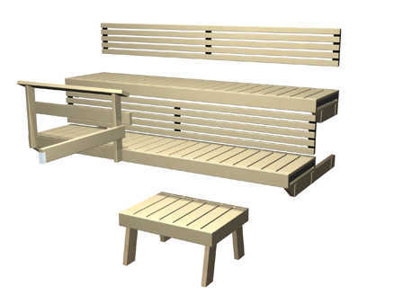 Harvia Formula 19 Lavset 1900 mm, Bastu