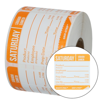 ETIKETT SATURDAY STOR