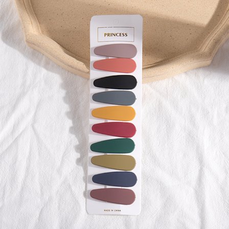 10 st hårnålar, ett ord luggklämma huvudbonad Macaron flickhårnål