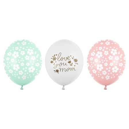 Latexballonger Love You Mom 50-pakning