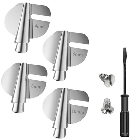 Rullefalsfod til symaskine, 4 størrelser bredt smalt symaskine trykfodssæt, (4 stk. 4/6/8/10 mm)