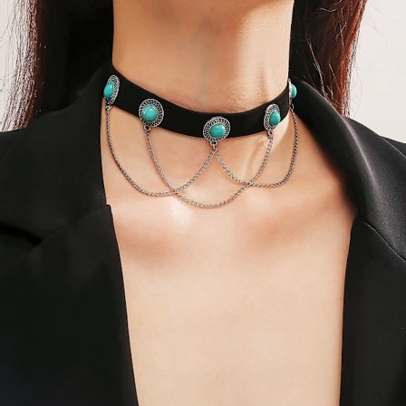 Sammets Choker Halsband, Gothic Punk Halsband
