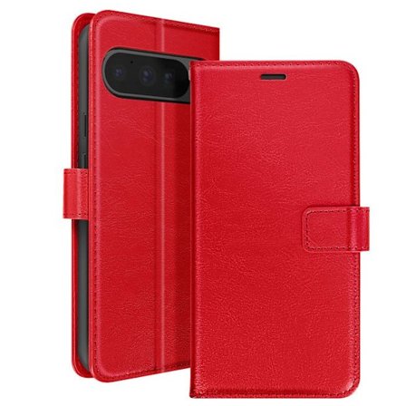 Google Pixel 9 Pro XL Lompakko Kotelo Ranteenauha Mayaxess Punainen