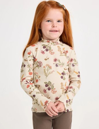 Lindex Top Turtleneck Wide Rib And Ao - Beige - 98