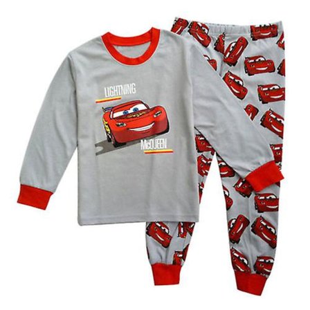 Biler Lynet Mcqueen Gutte T-skjorte Bukser Sett Barn Loungewear Antrekk Pyjamas