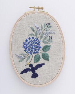 Brodeikit Billede Blå Fugle - DMC