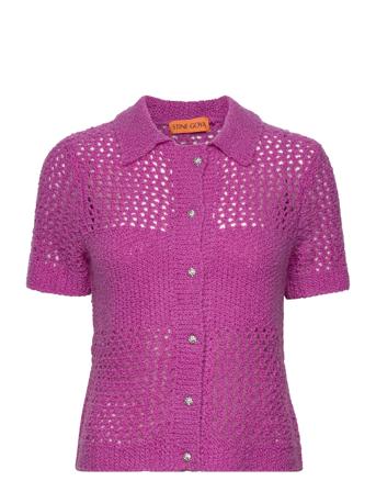 Darcy, 1787 Chenille Strikkegenser Cardigan Rosa STINE GOYA*Betinget Tilbud