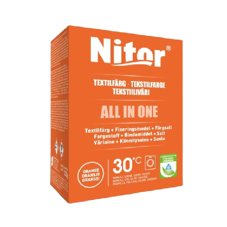 Nitor Textilfärg All in One Orange 230 g Klädvård 230G