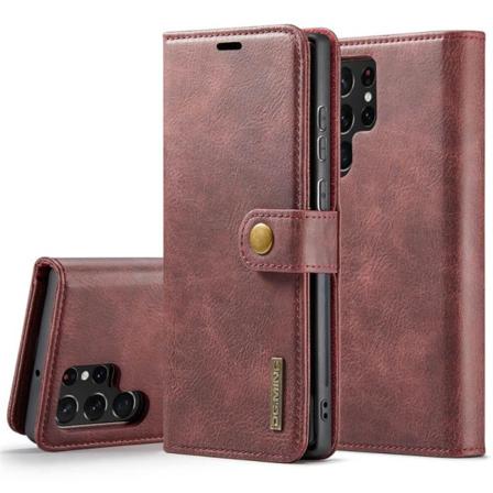 Mobilplånbok Dg-ming 2i1 Samsung Galaxy S22 Ultra Röd