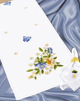 Løber Stedmoderblomster med eller uden garn - Løber med garn - Duftin