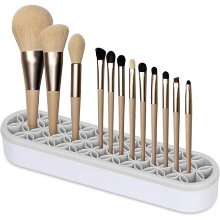 Silikone Makeup Børsteholder, Multipurpose Skønhedsværktøj Organizer Makeup Børste Opbevaringsstativ til Malepenne Børster Negleklippere Borepenne 