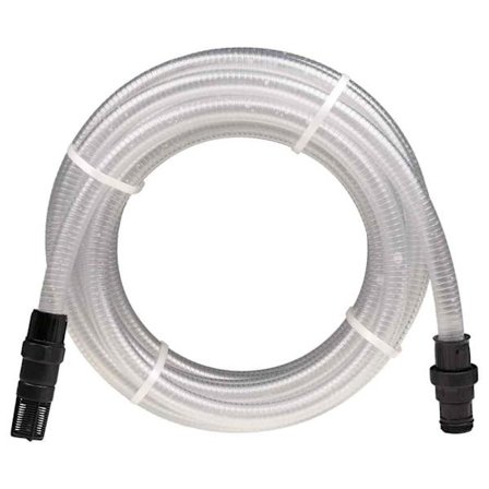 Sugslang med PVC-kopplingar transparent 1" 10 m PVC