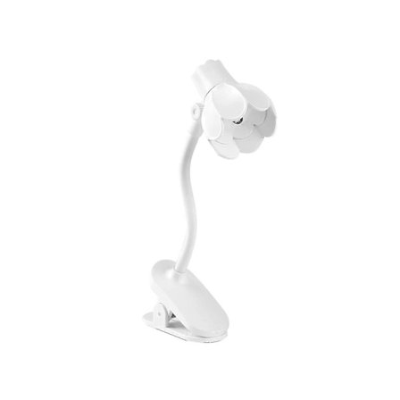 Pöytävalaisin, 360° kääntyvä klipsikiinnitteinen valaisin, kannettava kirjanlukuvalo, klipsikiinnitys työpöydälle/pöydälle/kerrossängylle/kaappiin, 