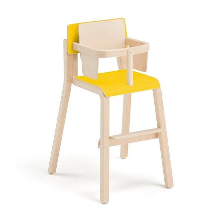 Hochstuhl DANTE, H 500 mm, Birke, Laminat gelb