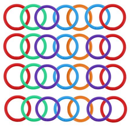 100 st Lösa Bladpärmringar Flerfunktions Snap Ring Löst Papper Anteckningsbok Ring
