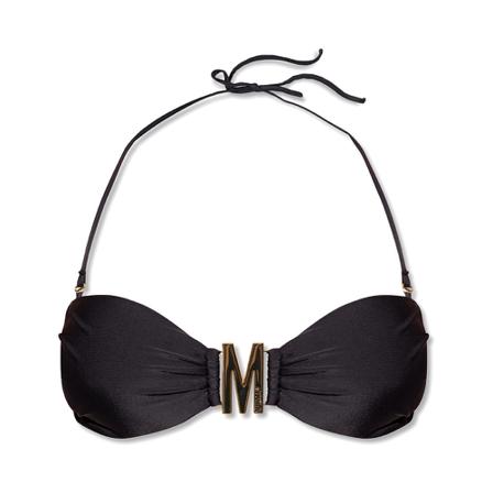 Moschino Swimsuit top with logo Sort, Dame