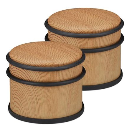 Dørprop i træ - sæt med 2 stk