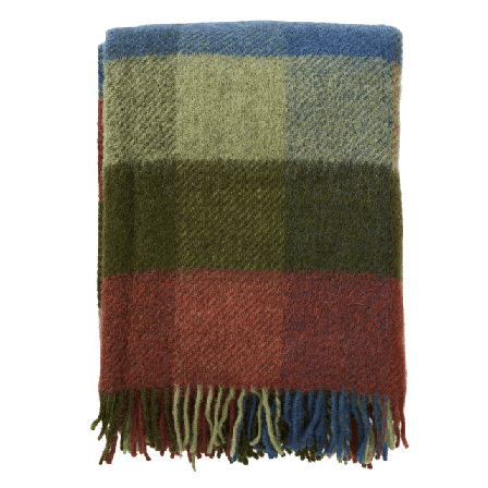 Klippan Gotland ullpläd 130x200 cm Multifärgad Filtar & plädar Grön 130 x 200 cn