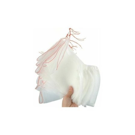 Set med 100 nätpåsar Anti - insekter - för att skydda blommor och frukter Vit nätpåse