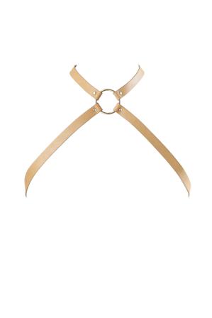 Maze Cross Chest Harness - Brown - Vuxen.se - Håndjern og lænker, piske, gags, bondage, mundknebel, masker & øjenbind.