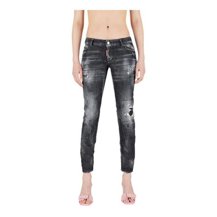 Dsquared2, Skinny Jeans Zwart, Dames, Maat:M