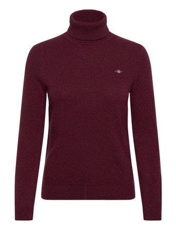 GANT Extrafine Lambswool Blend Rollneck - Burgundy - S