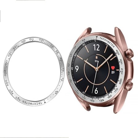 Samsung Galaxy Watch 3 (41mm) ruostumattomasta teräksestä valmistettu kehysrengas - Hopea