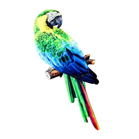 Metall Papegøye Veggdekor Metall Fugl Utendørs Vegg Skulptur Dekorasjon Hengende for Hagegjerde Bakgård Patio Utendørs