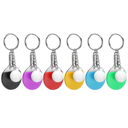 6 kpl Mini Pöytätennismaila Avaimenperä Pingpongmaila Avaimenperä Keyfob Laukut Ripustukset