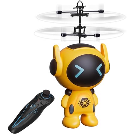 RC Flygande Robotleksaker för Pojkar och Flickor - Fjärrstyrd Helikopter med Inbyggd LED Mini Drone Flygleksak för Barn & Vuxna Spel 