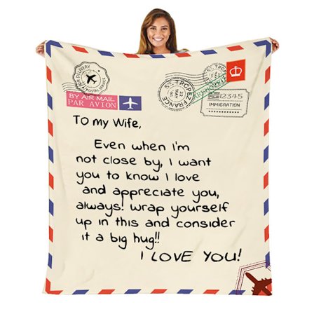 Amazon kuvertfilt nu tillverkad i tysk familjebrev korallfleece flanell meddelandebrev omslagsfilt tryck