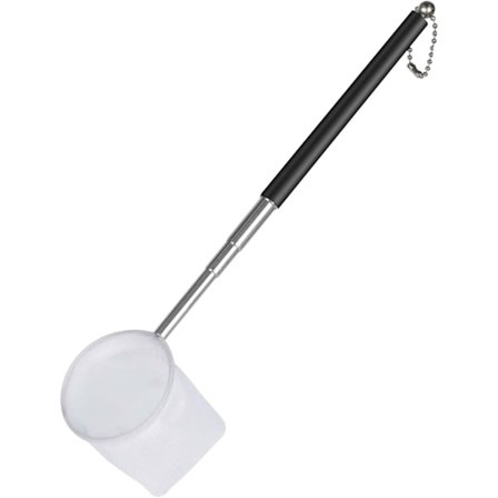 Akvarium Rejenet 5cm Lille Fiskenet med Udtrækkeligt Rustfrit Stålhåndtag Blødt Rundt Net til Akvarier