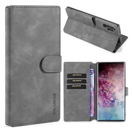 DG.MING Samsung Galaxy Note 10 Pro Retro Veske - Grå