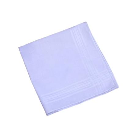 40x40cm Herre Fancy Vevde Lommetørklær Klassiske Ren Hvit bomull Hankies S