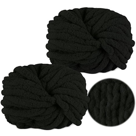 500g (250gx2) Tyk Garnnøgle ca. 54m Chenille Tyk Pelsgarn Blødt Uldgarn Tykt Garn Blødt Strikkegarn til Hækletæpper Tørklæder Hatte