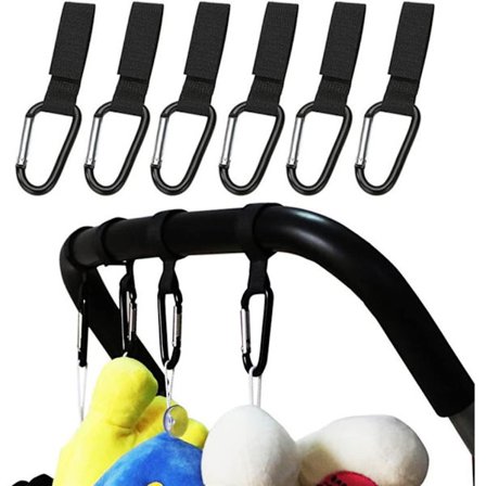 6 stk. barnevognkroker av Baby, aluminiums krok for barnevogn,