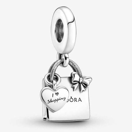Pandora Lei Shopping Bag Sølvberlock 799536C00, Inkluderer Originaleske{TL}