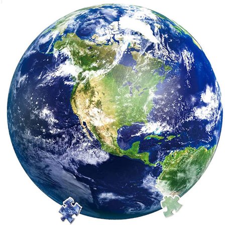 Runde Puslespill for Voksne 1000 Brikker - Dobbeltsidig Rundt Puslespill Jorden for Voksne Barn Familie Puslespill Dekorasjon Gave for Te