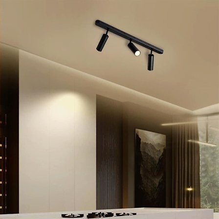 Justerbare, dimmbare LED-takspotter med fast skinne