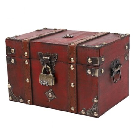 1 kpl Retro-aarreluukku lukolla Vintage-puinen säilytyslaatikko Muurahainen