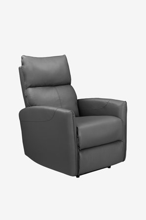 Loft24 - Pineto Sähkötoiminen lepotuoli PU-verhoilulla - Harmaa - Nojatuolit - - Homeroom