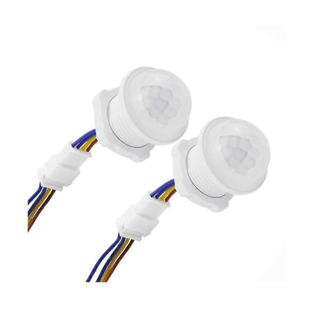 2kpl Liiketunnistin Valokytkin 110-220v Pir-anturi Älykäs Tunnistus Viive Säädettävä Infrapuna