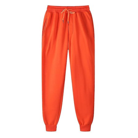 Männs Byxor Sweatpants Hip-hop Byxor Leggings Vadderade Casual Byxor - Perfekt Orange