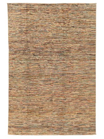 Moderni Afghan Fine Tappeto 192X289 Di Lana Marrone/Arancione Carpetvista