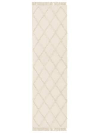 Washable Small Adela Rug - Natural White 80X250 Cotton, Rustic Style